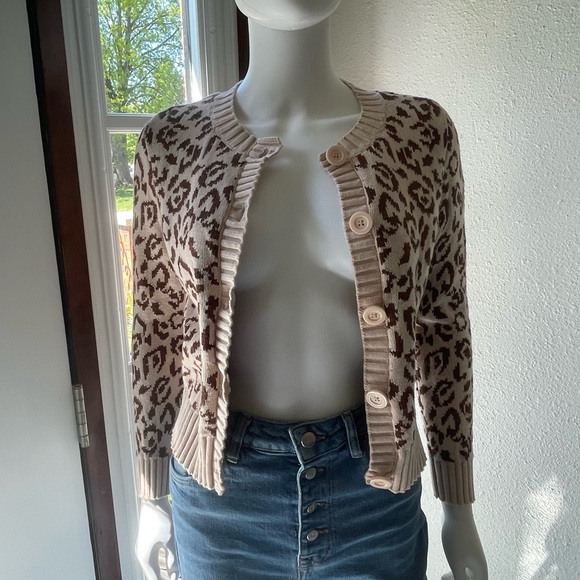 Kate Spade Leopard Print Cardigan - Picture 6 of 13